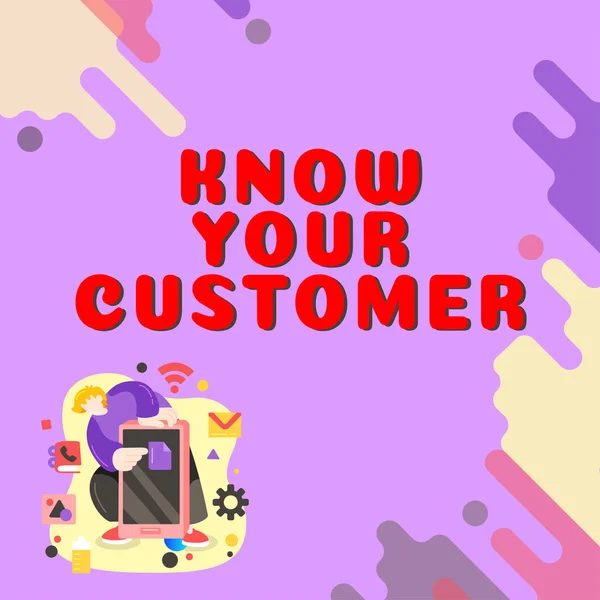 Conceptual Caption Know Your Customer Internet Concept Marketing Creating Poll — Fotografia de Stock