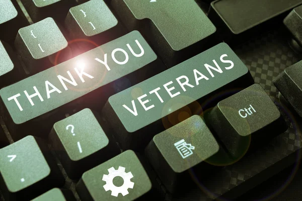 Handwriting text Thank You Veterans, Conceptual photo Expression of Gratitude Greetings of Appreciation