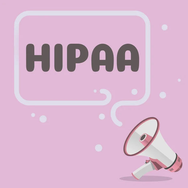 Handschrift Hipaa Business Showcase Acroniem Staat Voor Health Insurance Portability — Stockfoto