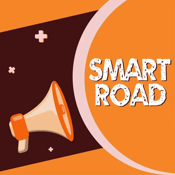 Konceptuell Bildtext Smart Road Affärsidé Antal Olika Sätt Teknik Införlivas — Stockfoto