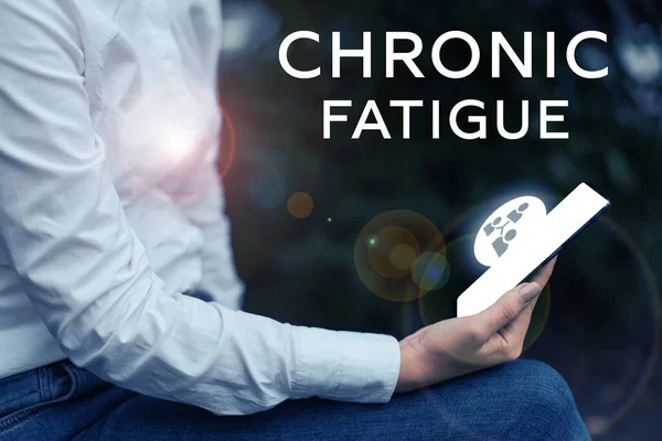 Text Showing Inspiration Chronic Fatigue Concept Meaning Disease Condition Lasts — Stock Photo, Image