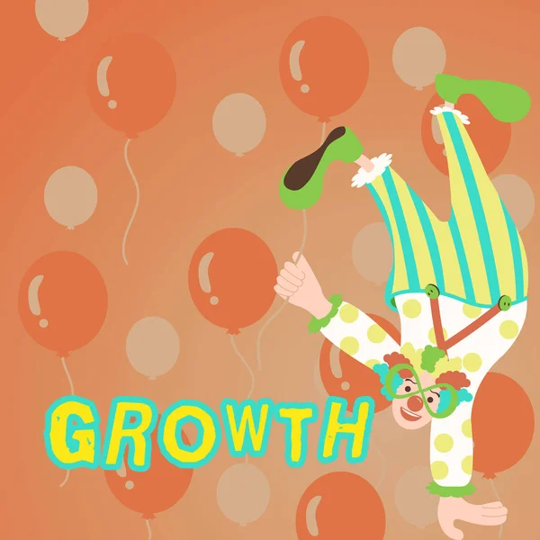 Növekedés Üzleti Áttekintés Méret Vagy Gyümölcslé Növekedésének Folyamatáról Idősödő Öregedés — Stock Fotó