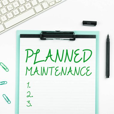 Kavramsal başlık Planlı Bakım, İş Genel Bakım Kontrolleri Düzenli Temelde Yapılacak