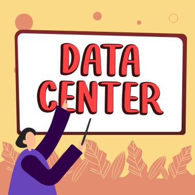 Kavramsal Görünüm Veri Merkezi, Sunucular gibi bilgisayar tesislerini barındıran bir depoya Yazılan Sözcük