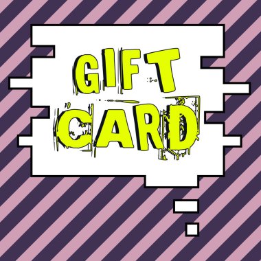 Kavramsal başlık hediye kartı, kavram anlamı genellikle mesajınızı içeren kağıttan yapılmış bir hediye