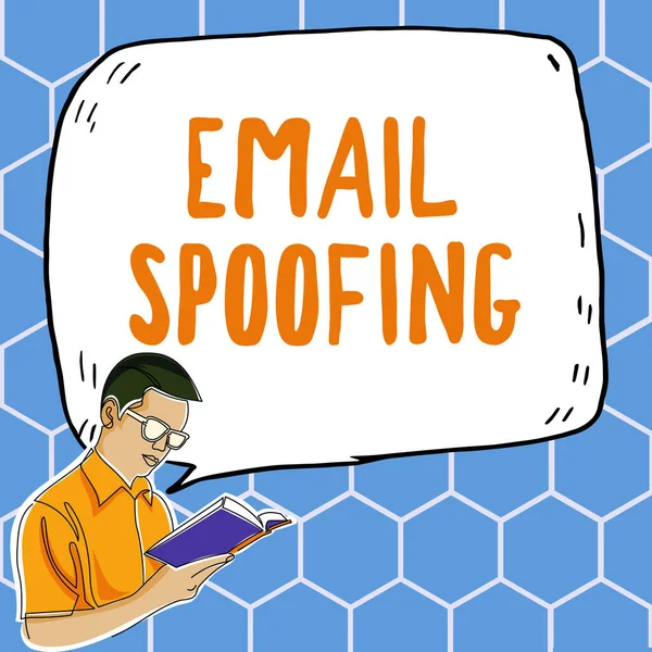 Handschriftlicher Text Mail Spoofing Word Zur Sicherung Des Zugriffs Und — Stockfoto