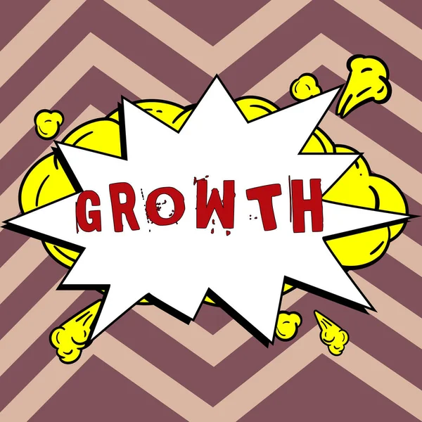 Fogalmi Megjelenítés Növekedés Fogalom Jelentése Méret Vagy Növekedésének Folyamata Idősödő — Stock Fotó