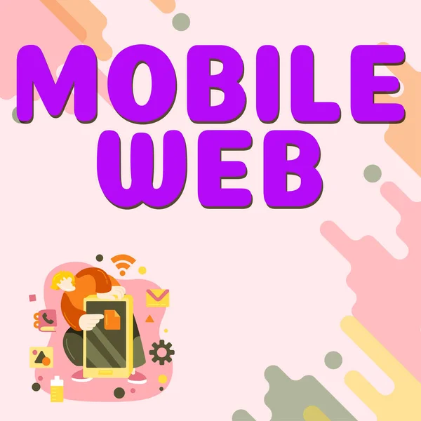 Text Showing Inspiration Mobile Web Business Overview Browser Based Internet — Fotografia de Stock