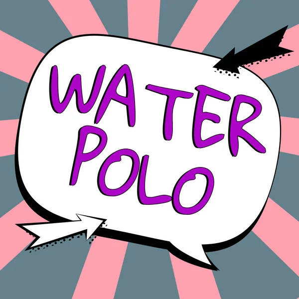 Konceptuell Display Water Polo Konceptuell Foto Konkurrenskraftiga Laget Sport Spelas — Stockfoto
