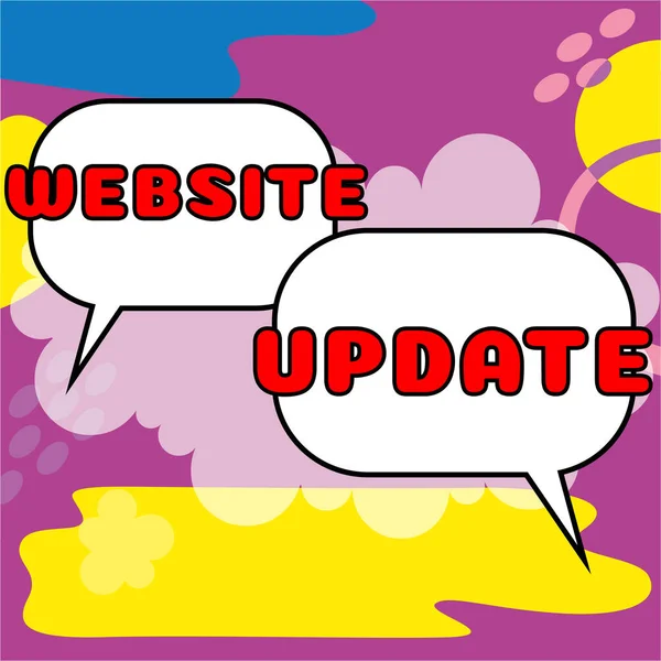 Handwriting text Website Update, Business approach keeping the webpage and content up to date and trendy