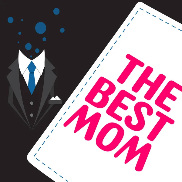 Konceptuell Bildtext Bästa Mamma Affärsstrategi Uppskattning För Din Mor Kärlek — Stockfoto