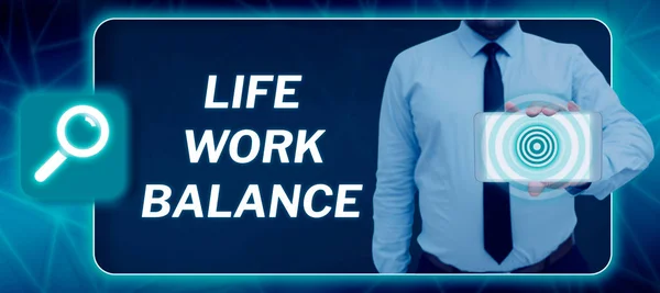Handwriting text Life Work Balance, Word for stability person needs between his job and personal time