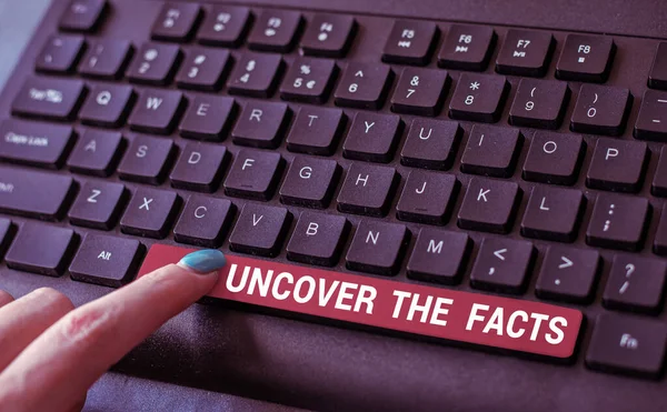 Konceptuell Visning Avslöja Fakta Begreppets Betydelse Hitta Sanningen Och Bevis — Stockfoto