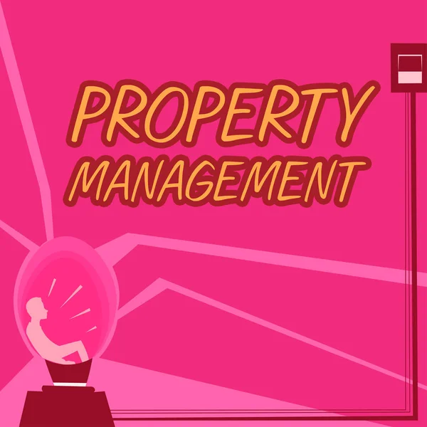 Text Caption Presenting Property Management Concept Meaning Overseeing Real Estate — Stock Photo, Image