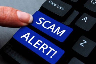 İlham Dolandırıcılığı Alarmı, İş Gösterisi Uyarısı, birini entrika ya da dolandırıcılık ihbarı hakkında uyaran metin