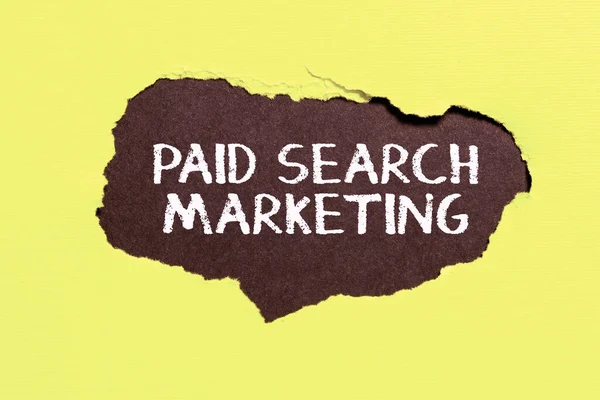 Writing Displaying Text Paid Search Marketing Internet Concept Way Pay — 스톡 사진