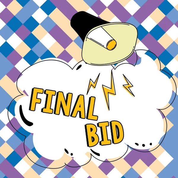 Text Caption Presenting Final Bid Business Overview Decided Cost Item — Stok fotoğraf
