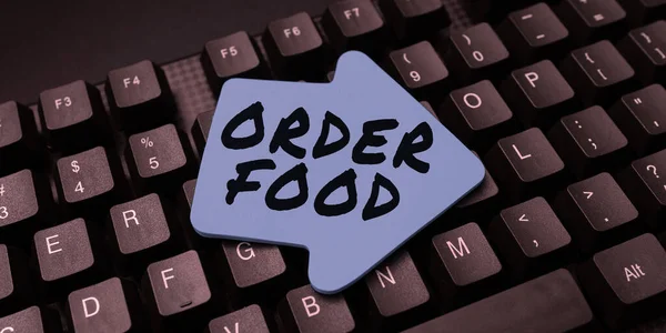 Conceptual caption Order Food, Business approach the process of requesting a preferred food in a restaurant