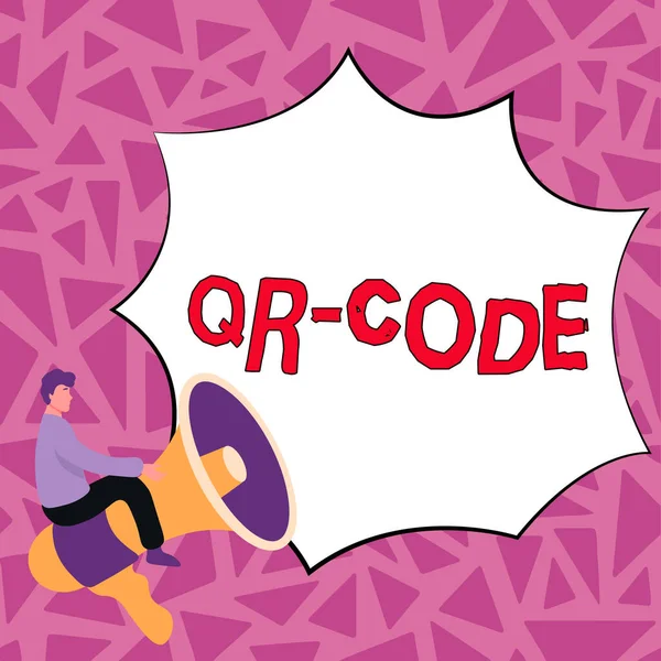 Text Showing Inspiration Code Concept Meaning Trademark Type Matrix Barcode —  Fotos de Stock