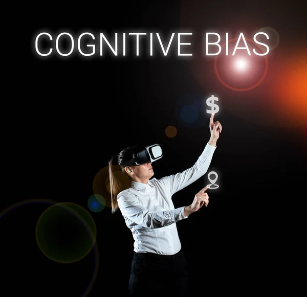 Conceptual display Cognitive Bias, Business showcase Psychological treatment for mental disorders