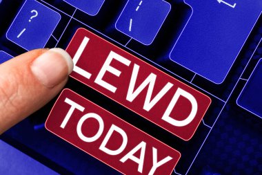 Text caption presenting Lewd, Word for filthy, crude and offensive in a sexual way