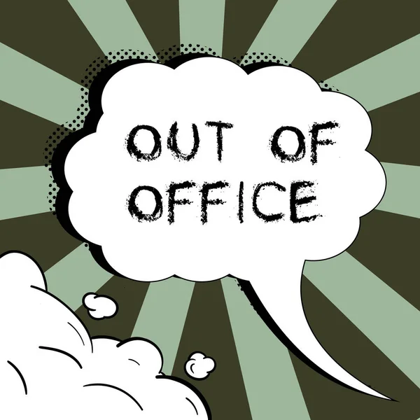 Schreiben Von Text Out Office Business Ansatz Außerhalb Des Jobs — Stockfoto