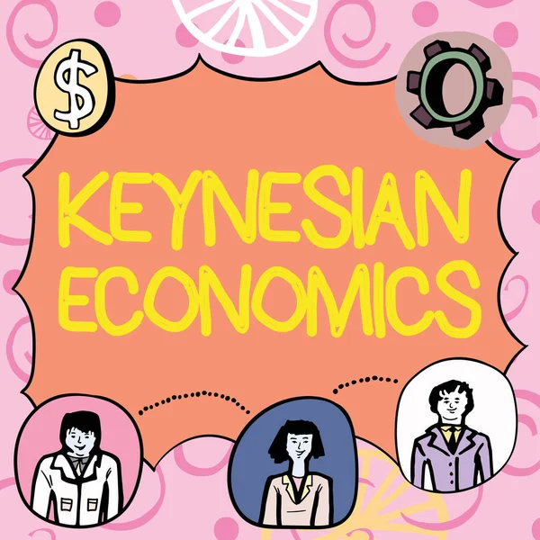 Inspiration Showing Sign Keynesian Economics Internet Concept Monetary Fiscal Programs — Foto Stock