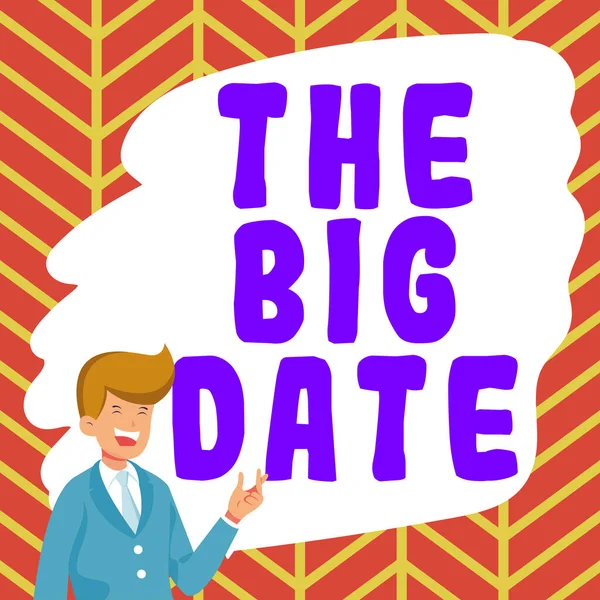 Sign Weergeven Van Big Date Zakelijk Concept Belangrijke Dag Voor — Stockfoto