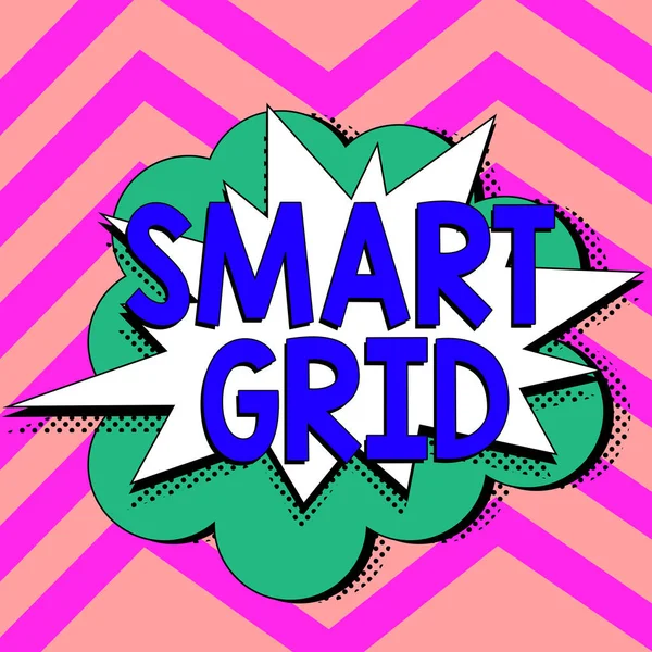 Writing Displaying Text Smart Grid Business Approach Includes Operational Energy — 스톡 사진