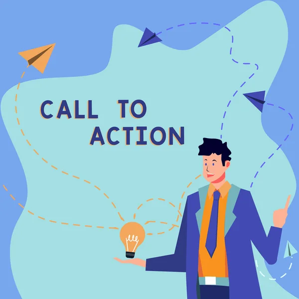 Ručně Psané Znamení Call Action Konceptuální Foto Povzbudit Rozhodnutí Přejít — Stock fotografie