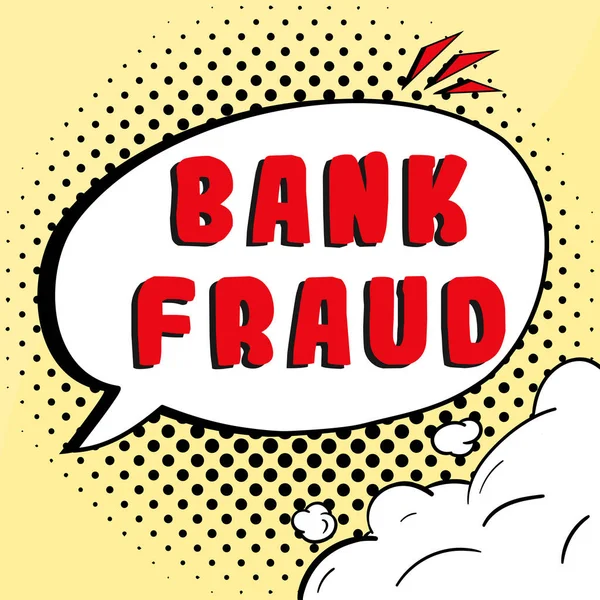 Handschrift Teken Bank Fraude Zakelijke Aanpak Opzettelijke Perversie Van Waarheid — Stockfoto