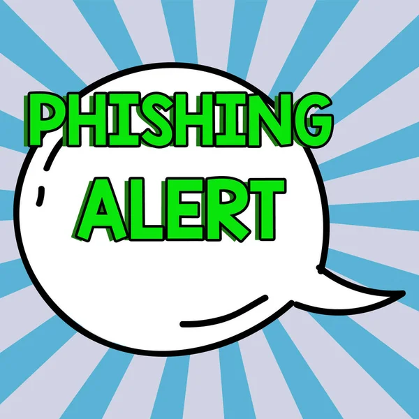 Conceptual Display Phishing Alert Conceptual Photo Aware Fraudulent Attempt Obtain — 스톡 사진