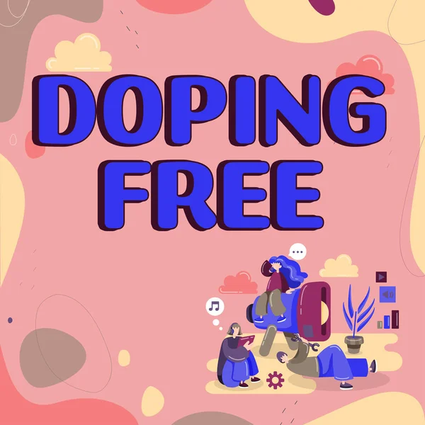 Inspiration Showing Sign Doping Free Business Overview Proven Using Any — Zdjęcie stockowe