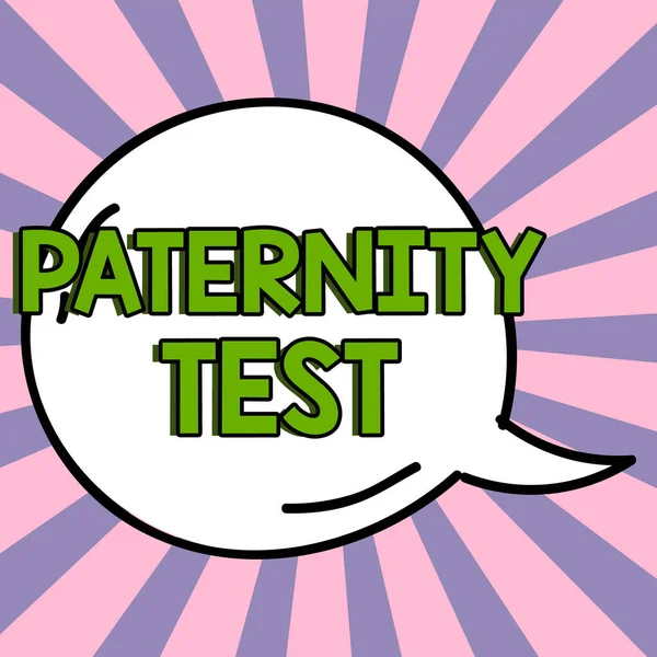 Sign Displaying Paternity Test Business Idea Test Dna Determine Whether — Foto Stock