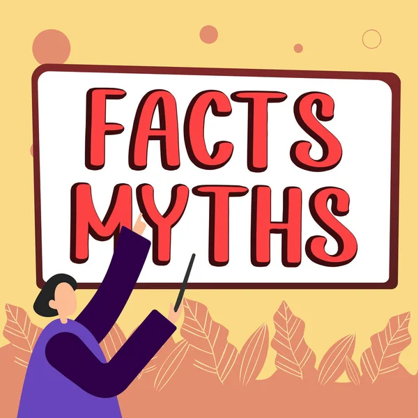 Writing Displaying Text Facts Myths Business Showcase Work Based Imagination — Zdjęcie stockowe
