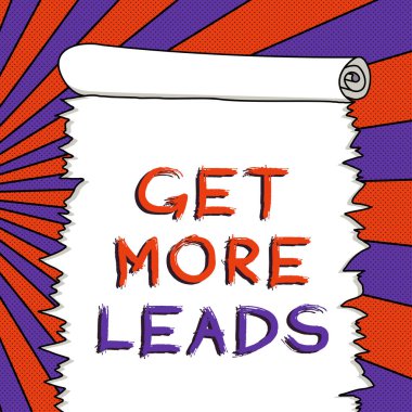 Kavramsal görüntü Daha Fazla İpucu Al, İnternet Konsepti Gelen Pazarlama Süreci Olası alıcıları cezbetme