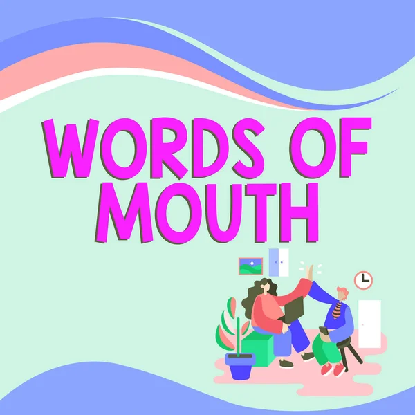 Texte Manuscrit Words Mouth Business Concept Simple Déclaration Peut Aider — Photo