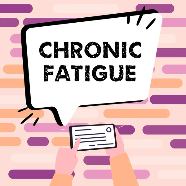 Handwriting Text Chronic Fatigue Word Disease Condition Lasts Longer Time — Stock Photo, Image