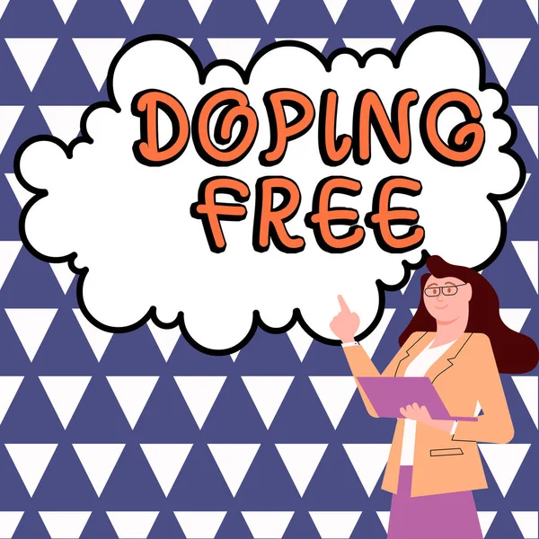 Conceptual Caption Doping Free Word Proven Using Any Substance Illegally — Zdjęcie stockowe