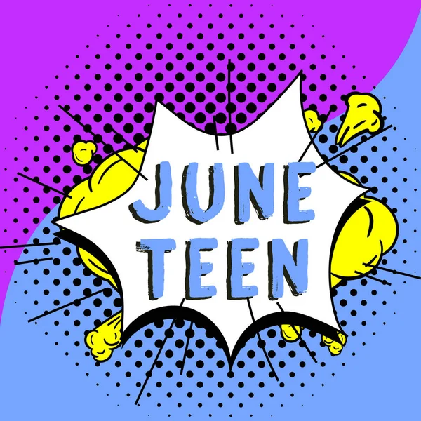 Conceptual Display June Teen Business Overview Legal Holiday United States — Foto Stock