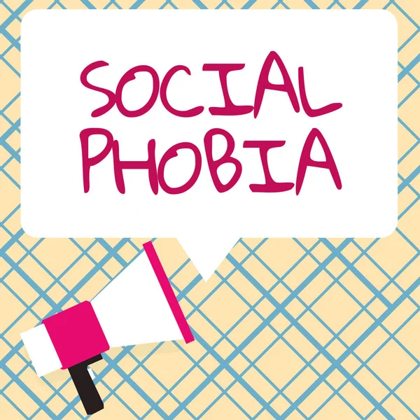 Writing Displaying Text Social Phobia Conceptual Photo Overwhelming Fear Social —  Fotos de Stock