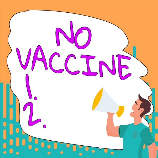 Εννοιολογική Λεζάντα Δεν Εμβόλιο Επιχειρηματική Έννοια Δεν Παρέχεται Της Ασυλίας — Φωτογραφία Αρχείου