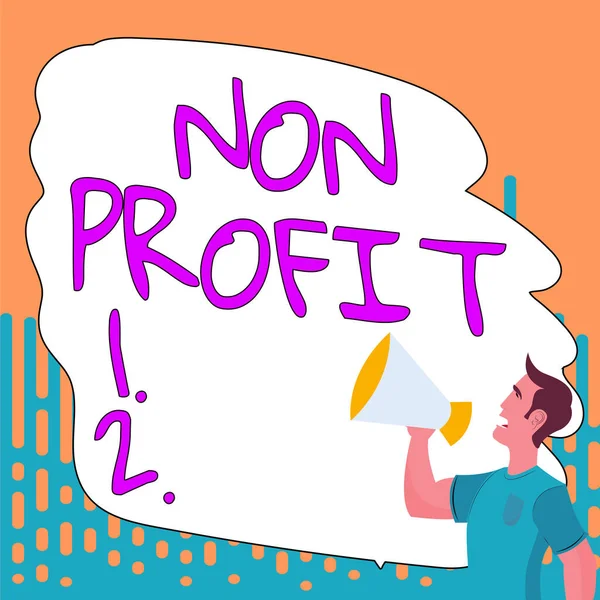 Text Showing Inspiration Non Profit Business Idea Type Organization Does —  Fotos de Stock