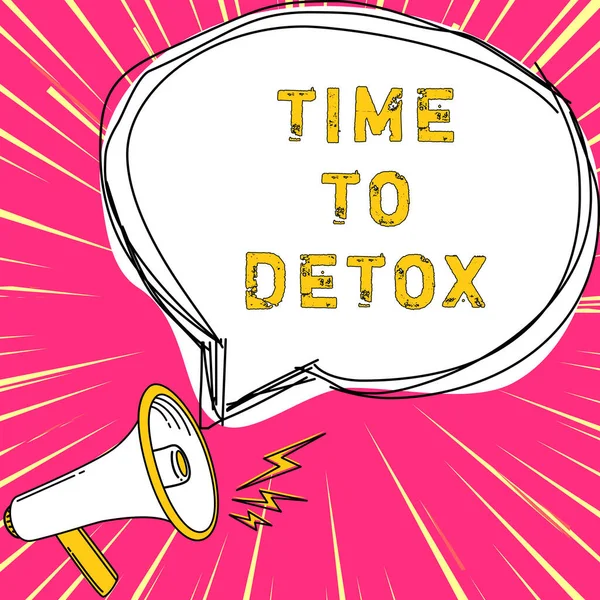 Zarejestruj Wyświetlanie Czasu Detox Pomysł Biznes Moment Dla Dieta Zdrowie — Zdjęcie stockowe
