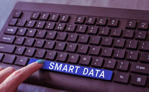 Handskrift Text Smart Data Word Skrivet Digital Information Som Formateras — Stockfoto