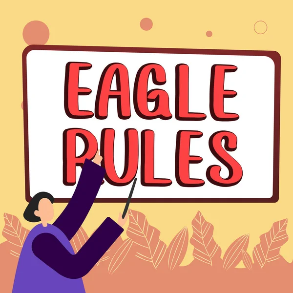 Inspiration Showing Sign Eagle Rules Conceptual Photo Huge Set Design — Stockfoto