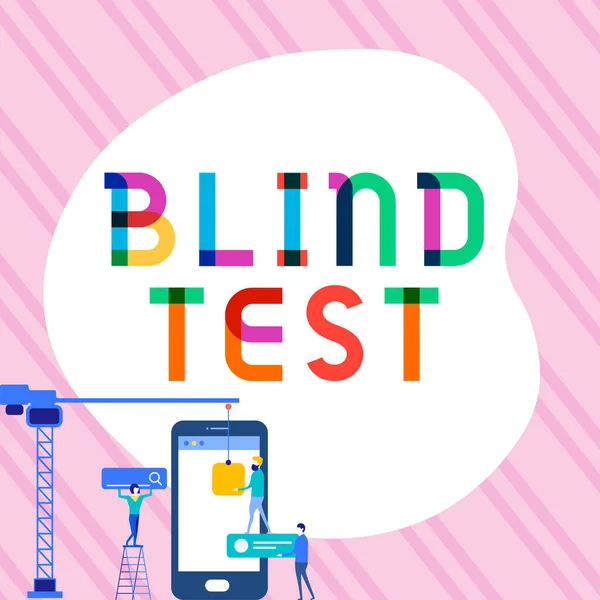 Εννοιολογική Λεζάντα Blind Test Επιχειρηματική Ιδέα Κοινωνική Εμπλοκή Ένα Άτομο — Φωτογραφία Αρχείου