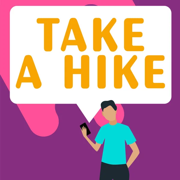 Hike 소개하는 텍스트 Business Approach Adventure Backpacking Living Nature — 스톡 사진