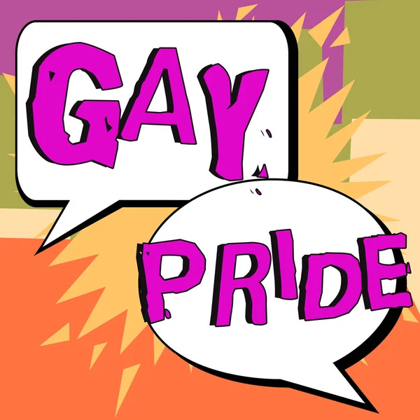 Konceptuální Zobrazení Gay Pride Koncept Znamená Důstojnost Idividuálu Který Patří — Stock fotografie