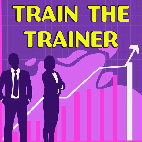 Text showing inspiration Train The Trainer, Business concept identified to teach mentor or train others attend class